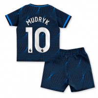 Camiseta Chelsea Mykhailo Mudryk #10 Visitante Equipación para niños 2023-24 manga corta (+ pantalones cortos)